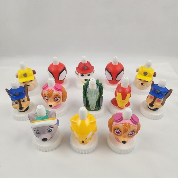 good 2 grow Other - Mix Lot Of 13 Good 2 Grow Juice Toppers Sega Paw Patrol Spiderman Jurastic Park